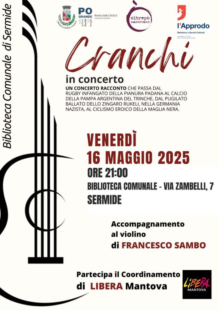 Sermide (MN) 16 maggio: “Cranchi in concerto”