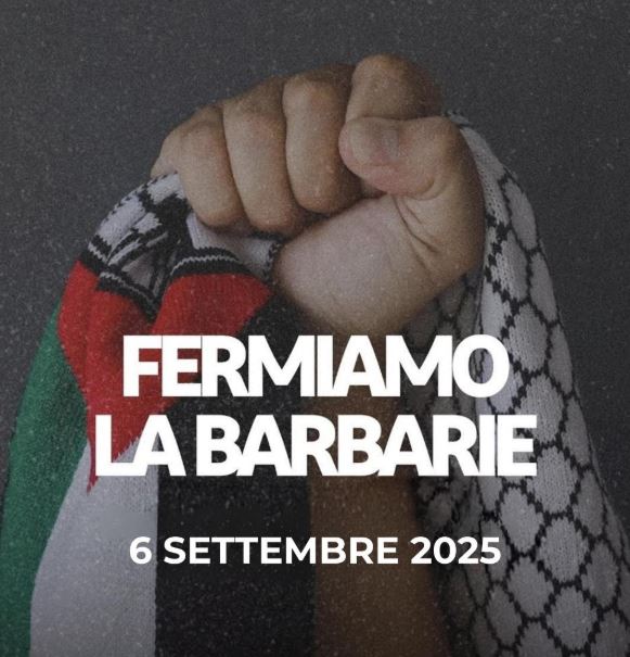 Libera in piazza a sostegno delle iniziative per Global Sumud Flotilla