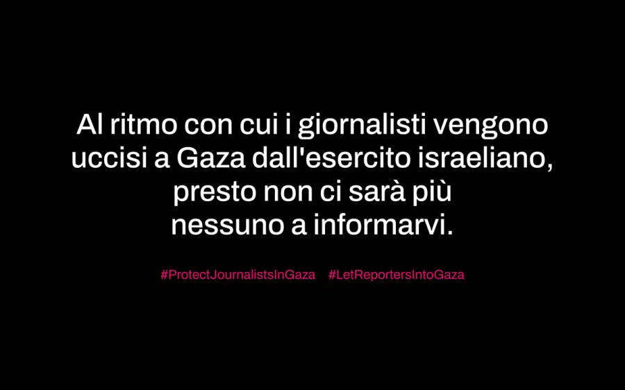 Gaza: videocomunicato Usigrai in onda oggi venerdì 5 settembre in tutti i principali tg della Rai