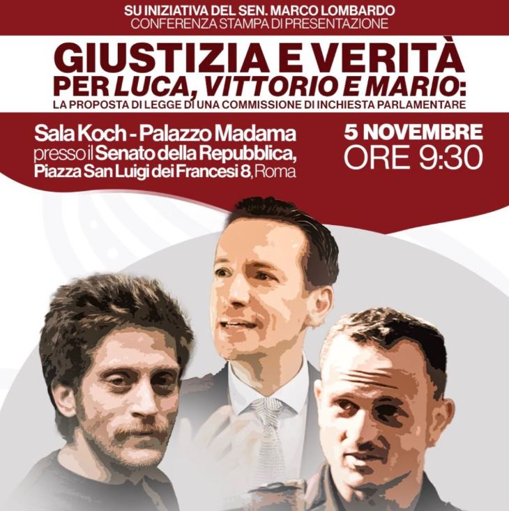 Vogliamo giustizia e verità sulle morti di Mario Paciolla, Luca Attanasio e Vittorio Iacovacci