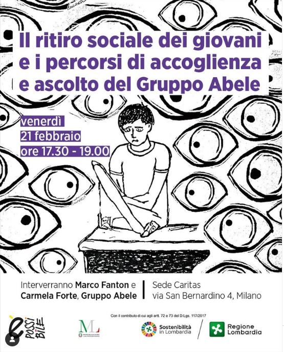 Milano venerdì 21 febbraio, seminario: “Il ritiro sociale dei giovani”