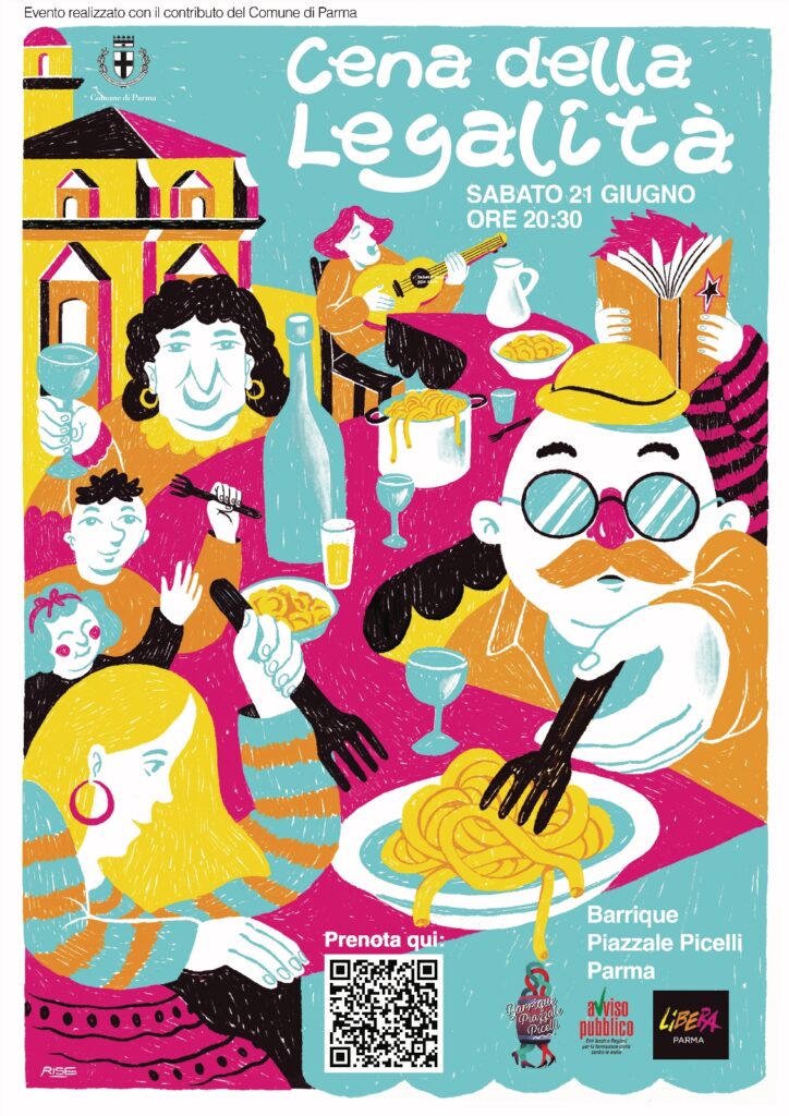 Cena della legalità, Parma sabato 21 giugno