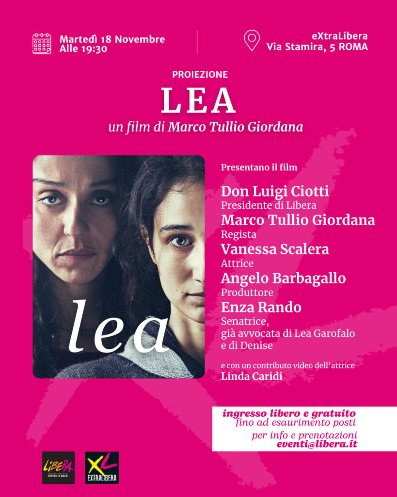 ExtraLibera 18 novembre, proiezione del film “Lea” di Marco Tullio Giordana