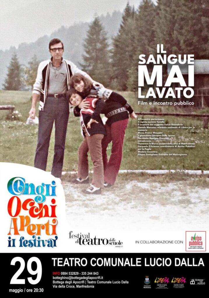 “Il sangue mai lavato”: il 29 maggio, a Manfredonia (FG), la proiezione del docufilm su Francesco Marcone