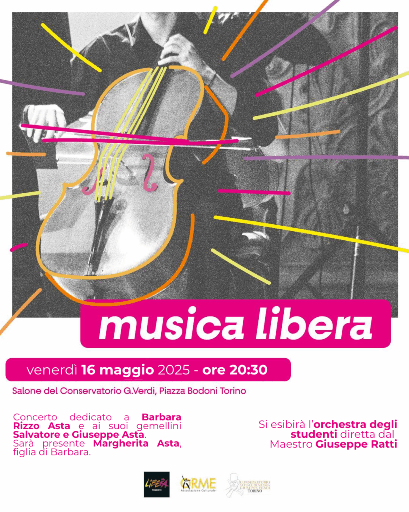 Al Conservatorio di Torino venerdì 16 maggio il concerto “Musica Libera”