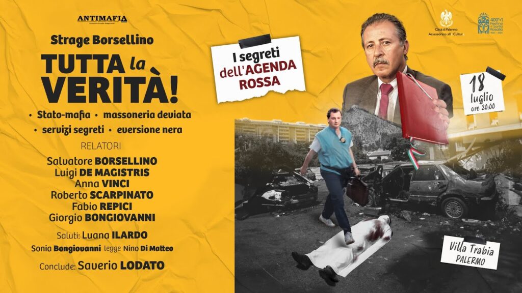 Palermo, 18 luglio: ”Strage Borsellino: tutta la verità!”