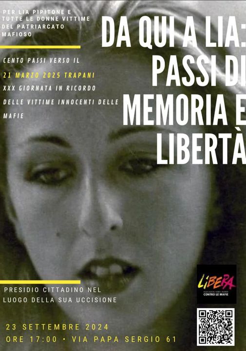 “Da qui a Lia: passi di memoria e libertà”, Palermo 23 settembre