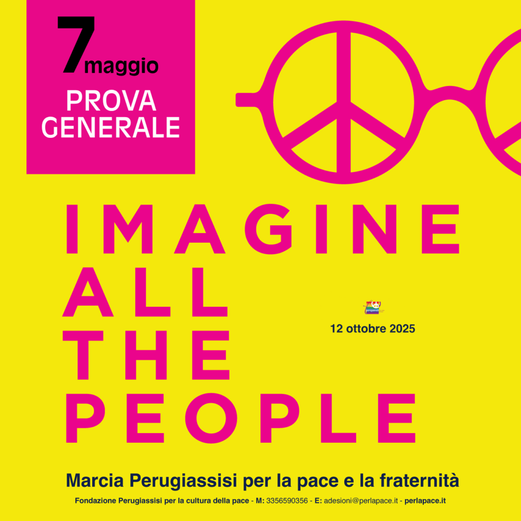 Prova generale della Marcia PerugiAssisi. Mercoledì 7 maggio a 80 anni dalle fine della Seconda Guerra Mondiale