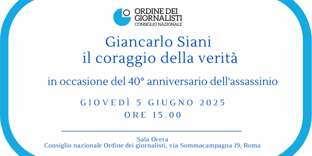 “Giancarlo Siani, il coraggio della verità”. Un evento per ricordarlo nel quarantesimo della sua uccisione