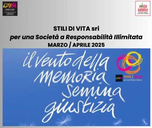 “Stili di vita S.r.i. – per una Società a Responsabilità Illimitata”: la rassegna dei Comuni della Provincia di Lecco