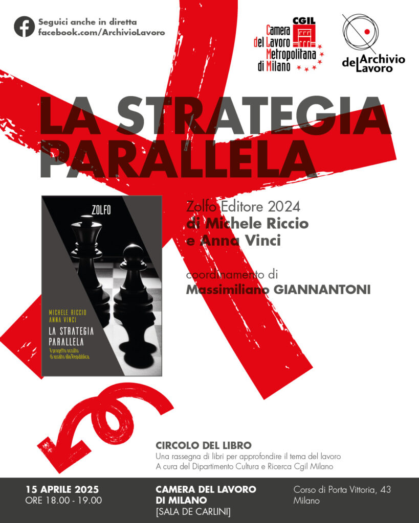 Milano 15 aprile, presentazione del libro “La strategia parallella” in Camera del Lavoro